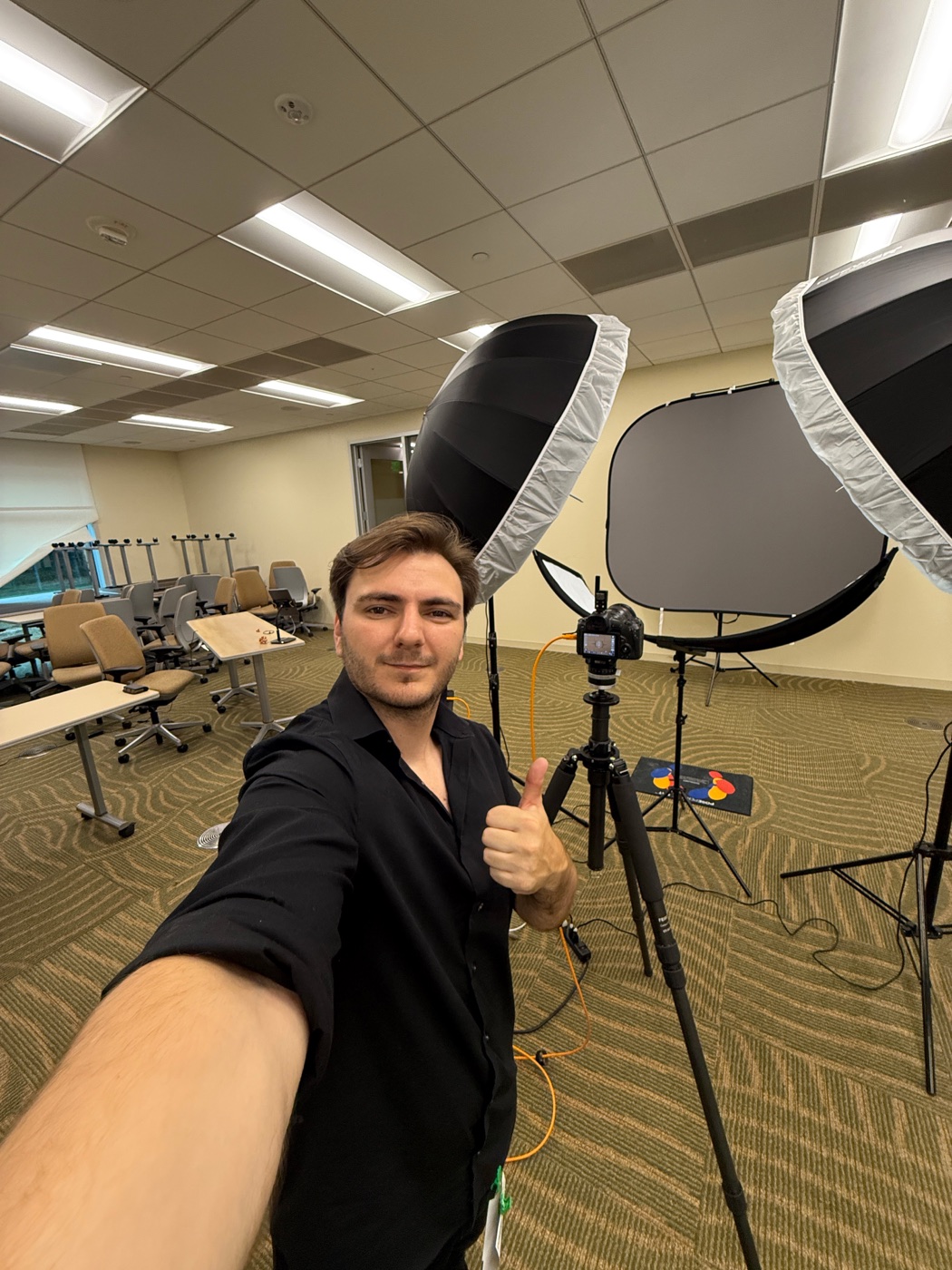 Behind the scenes — event headshot booth setup