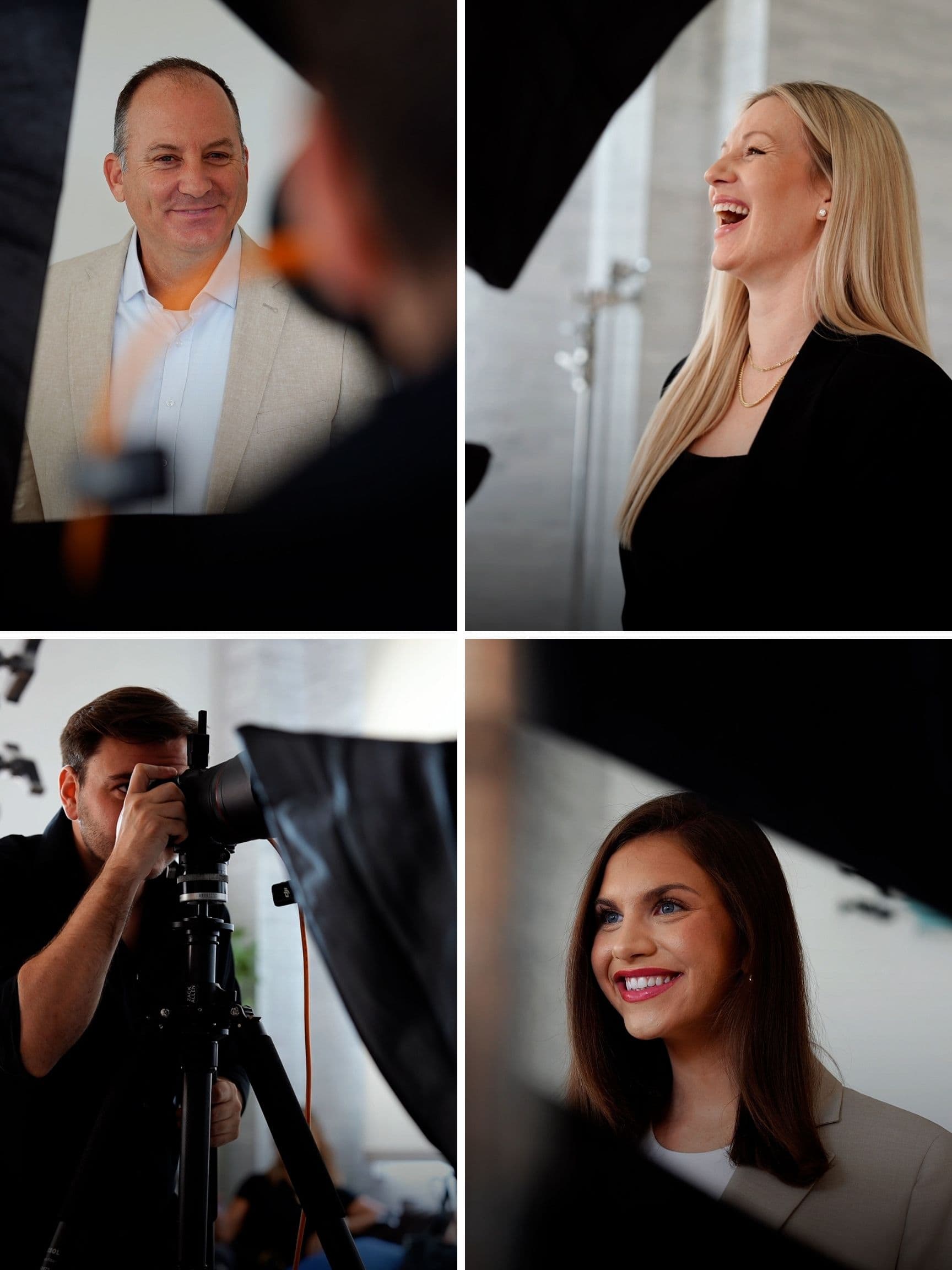 Expression coaching during a corporate headshot session — High Level Headshots Dallas